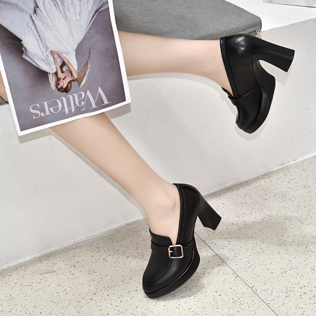 Heidi-Mode | Damen High Chunk Heels Classic