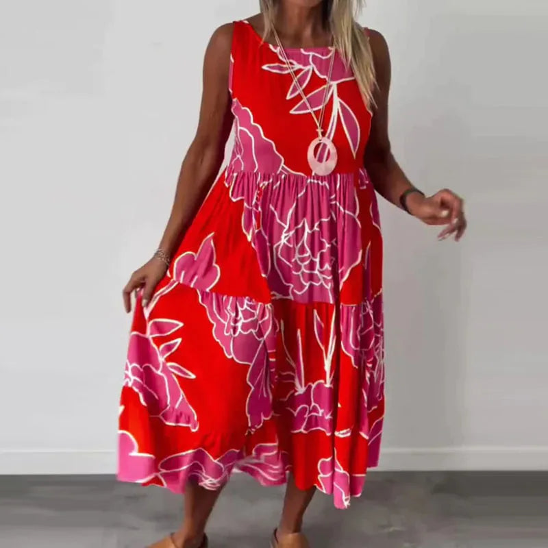 Heidi-Mode | Gepunktetes Kleid Ohne Ärmel