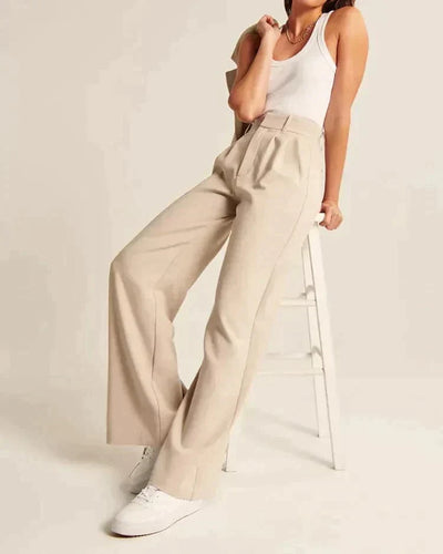 Hohe Taille Weite Bein Hose