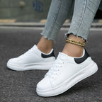 Heidi-Mode | Damen Weiße Sneakers Casual