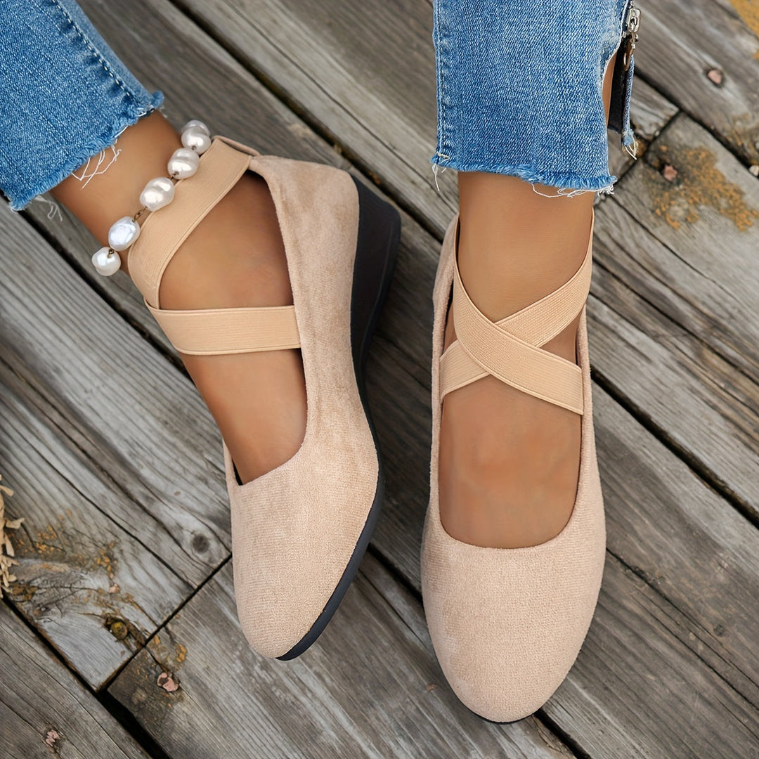 Heidi-Mode | Einfache Damen Ballerinas aus Atmungsaktivem Samt