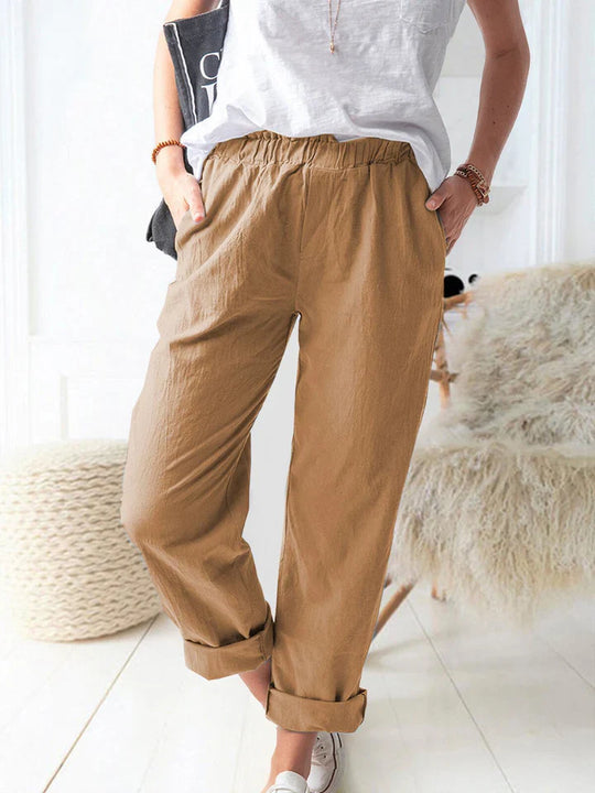Heidi-Mode | Leinenhose mit Gummizug Bequem & Stilvoll