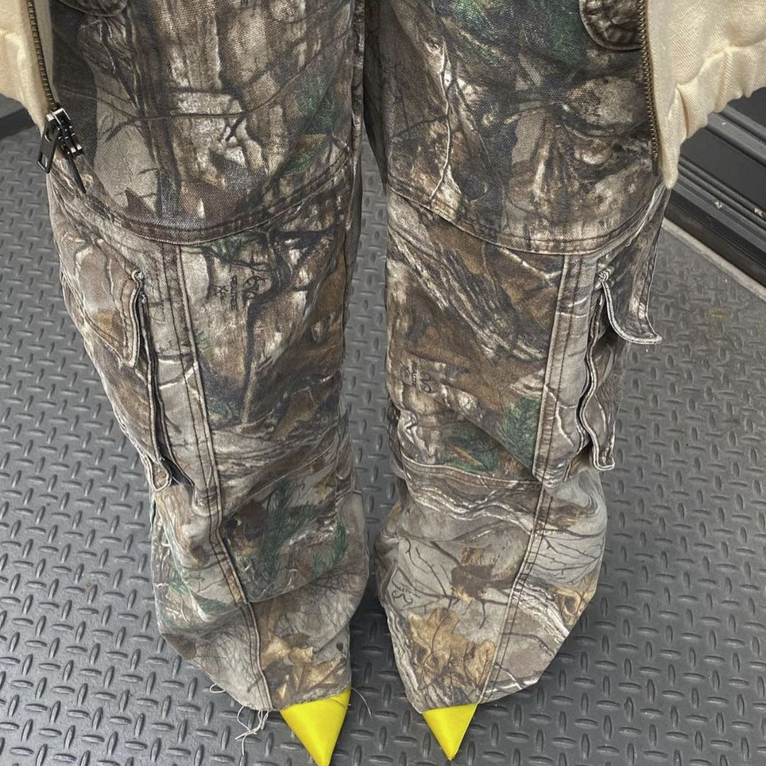 Heidi-Mode | Leichte Camouflage Cargo-Hosen mit Taschen für Den Sommer