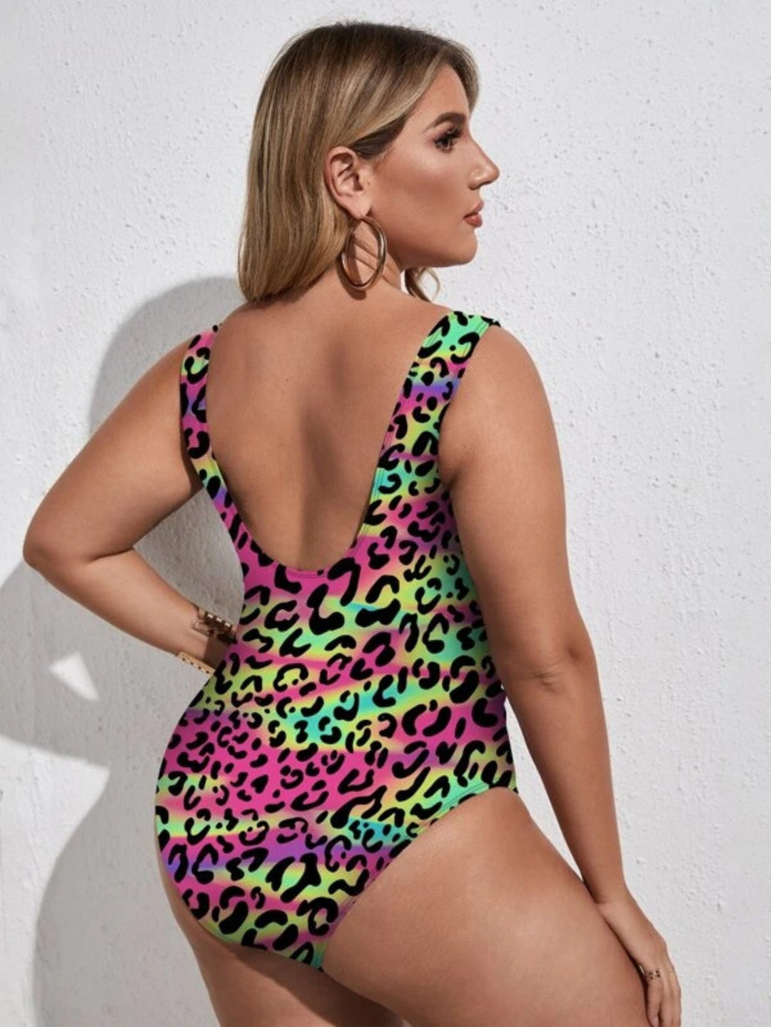 Heidi Mode | Großer einteiliger Bikini mit Leopardenmuster