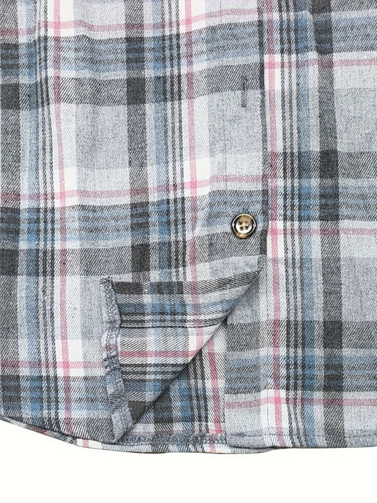 Heidi-Mode | Karierte Jacke mit Kapuze Baumwolle und Polyester Leger und Komfortabel