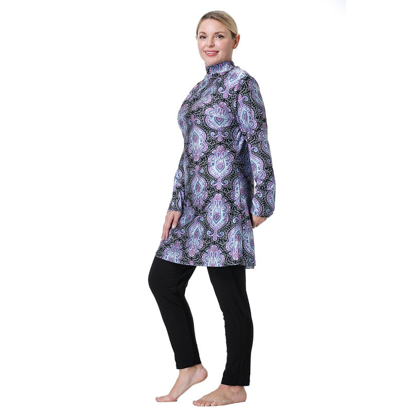 Heidi-Mode | 3Xl 8Xl Gedruckte Halal Arabische Frauen Badebekleidung Badeanzug Burkinis