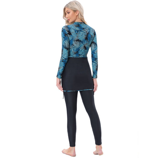 Heidi-Mode | 3 Stück Set Badebekleidung Badeanzug Burkini Badeshorts