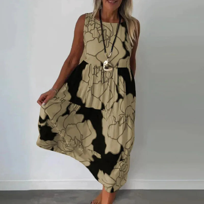 Heidi-Mode | Gepunktetes Kleid Ohne Ärmel