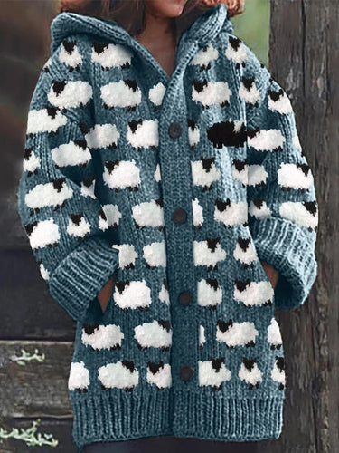 Heidi-Mode | Strickjacke Mit Schafen
