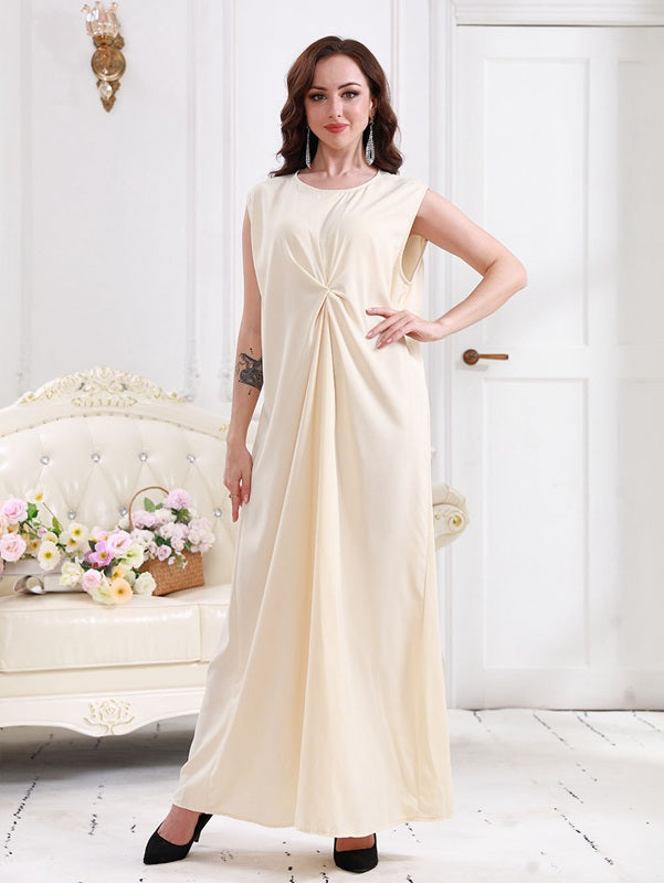 Heidi-Mode | Muslimische Frauen Abaya Unter Ohne Ärmel Satin Innen Slip Kleid Unterwäsche