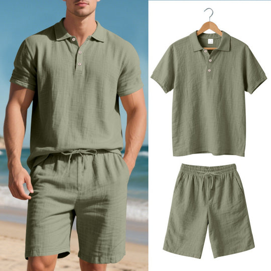 Heidi Mode | Kurzärmliges Poloshirt und Shorts Strandanzug