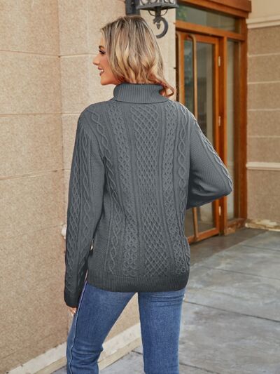 Heidi-Mode | Kabelstrick Stehkragenpullover