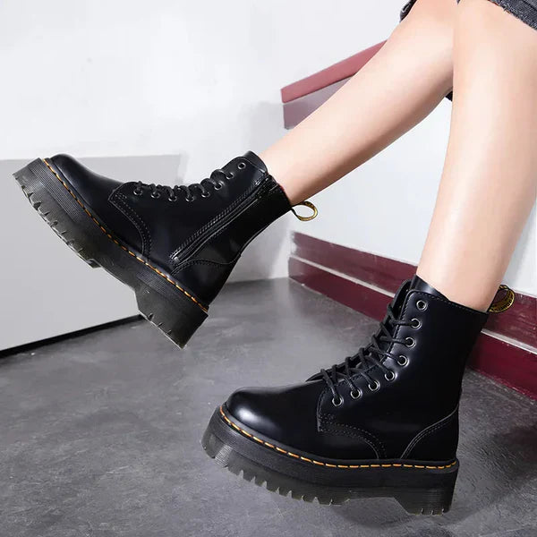 Heidi-Mode | Chunky Combat Schnürstiefel