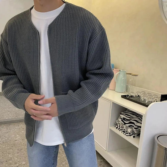 Heidi-Mode | Herren Strickjacke mit Reißverschluss