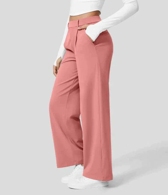Heidi-Mode | Damen Stretch Hoch Taille Gerade Bein Hose