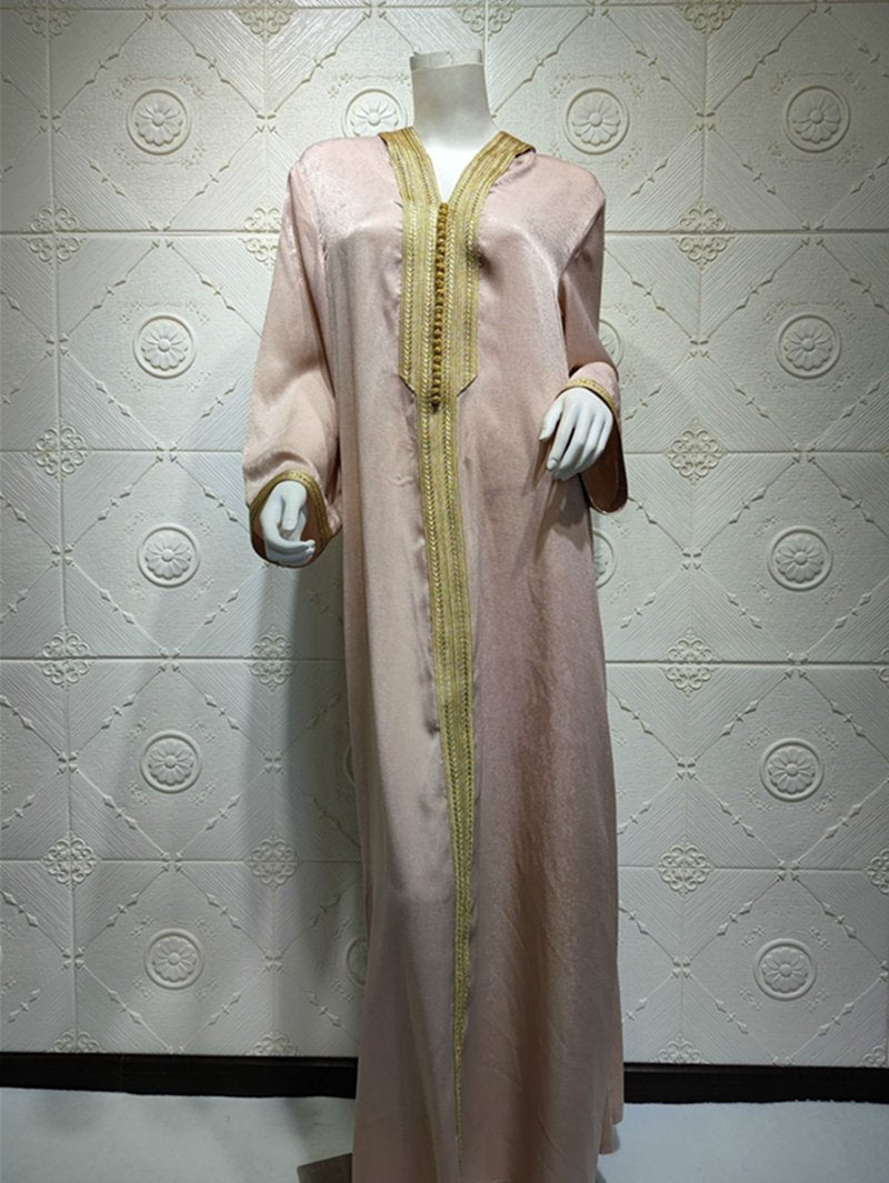 Heidi-Mode | Kapuze Samt Frauen Kaftan Kleid Jalabiya Jalaba