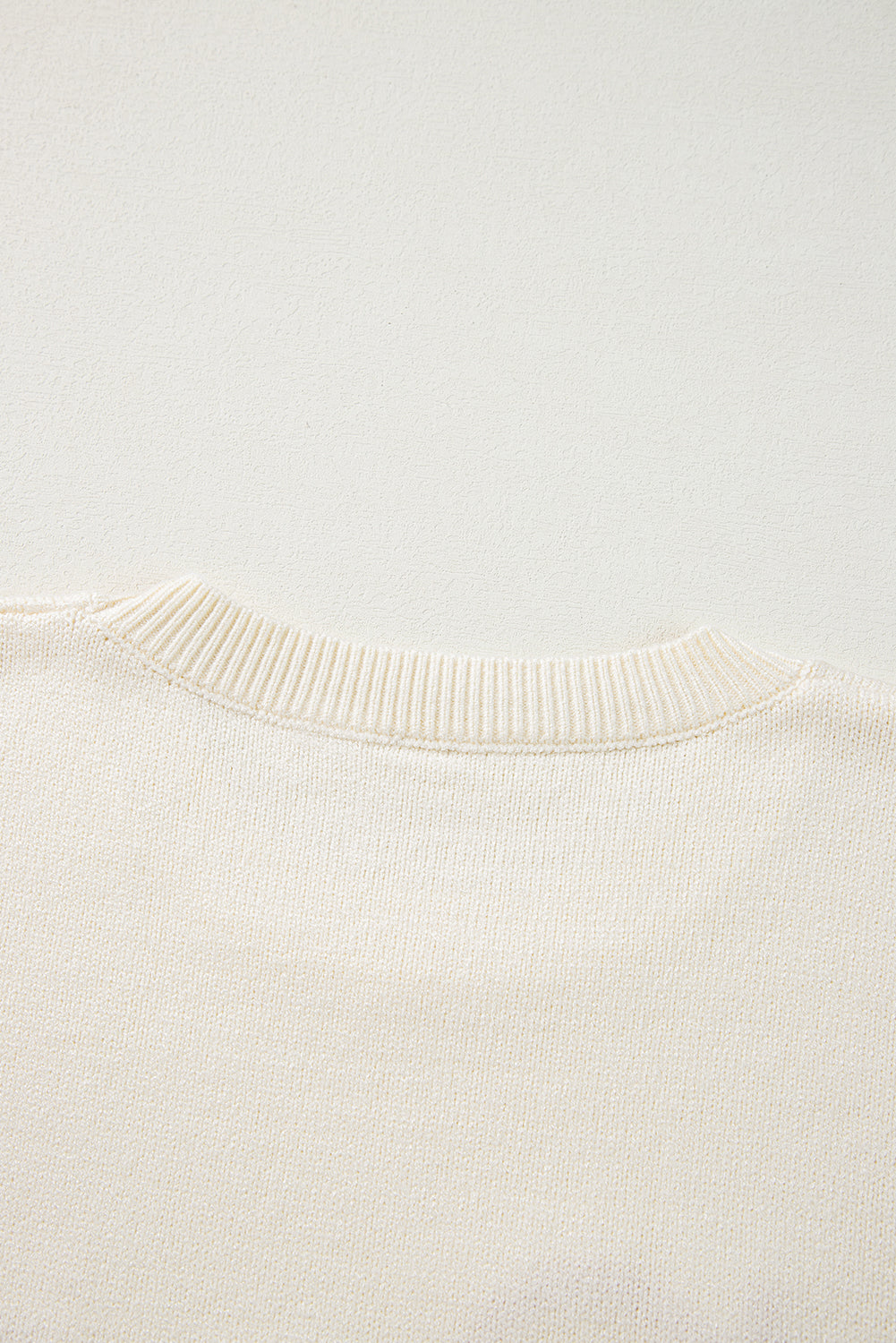 Boo Strickmuster Gerippter Rand Drop Shoulder Pullover