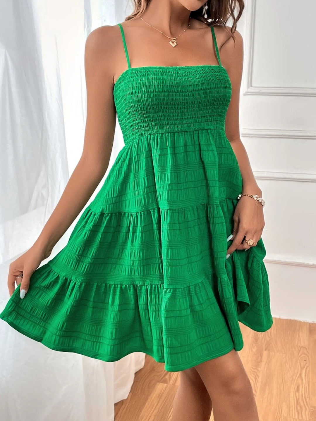 Heidi-Mode | Rüschentiered Ärmelloses Minikleid