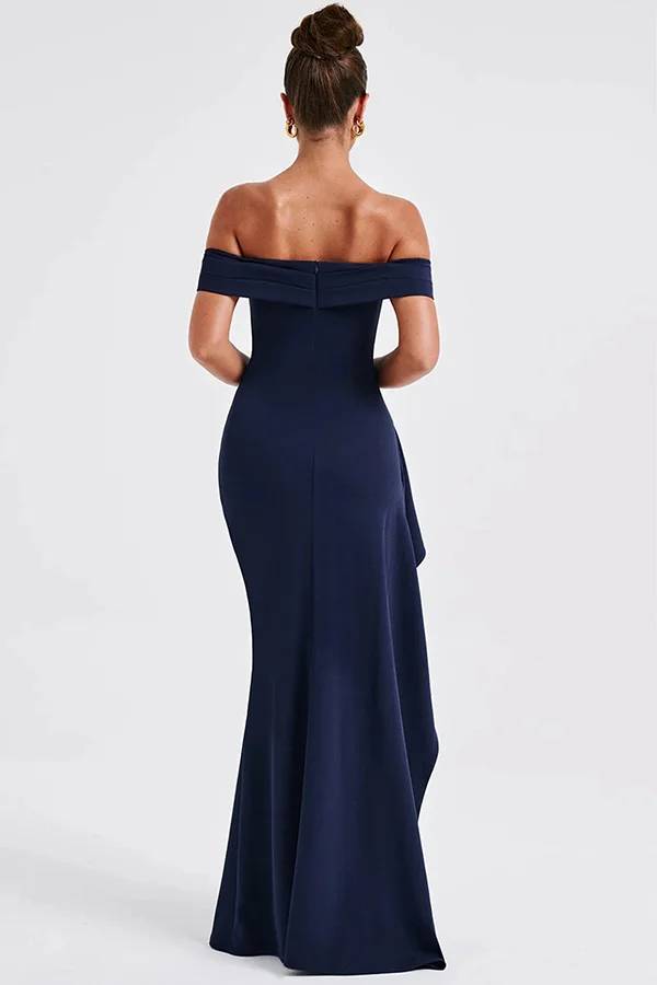 Heidi-Mode | Sexy Lady Off Shoulder Hoher Schlitz Maxi Kleid