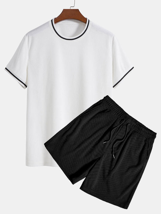 Stretch-Cord-Ringer-T-Shirt &amp; Cord-Shorts