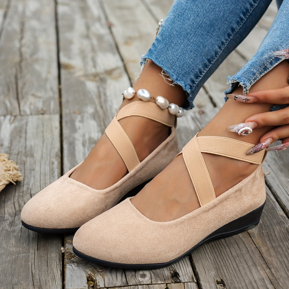 Heidi-Mode | Einfache Damen Ballerinas aus Atmungsaktivem Samt