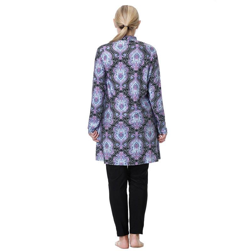 Heidi-Mode | 3Xl 8Xl Gedruckte Halal Arabische Frauen Badebekleidung Badeanzug Burkinis