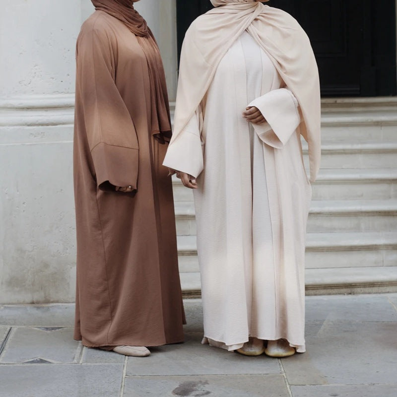 Heidi-Mode | 3 Teile Set Abaya Kleid Arabische Frauen Kleidung Anzug Ohne Abaya, Innenkleid und Scharf