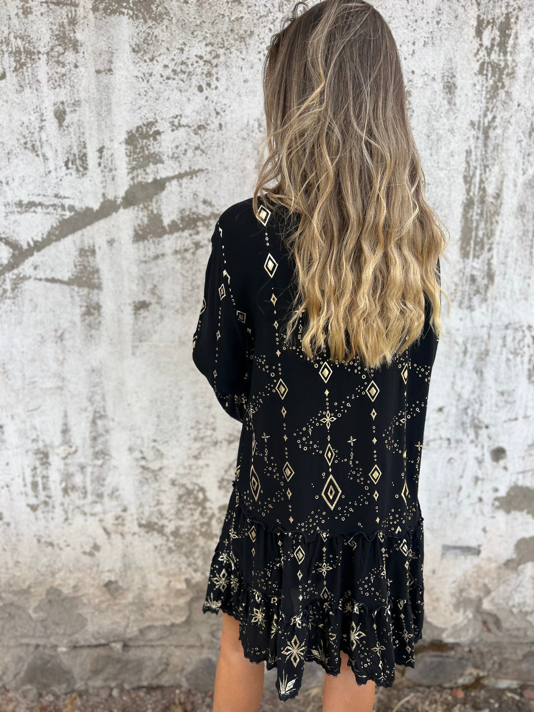 Heidi-Mode | Boho Metallic Hemdkleid