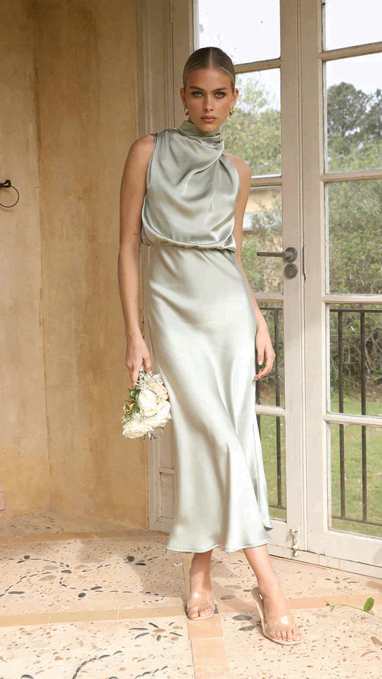 Heidi-Mode | Lange Glänzende Robe