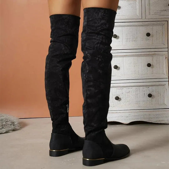 Heidi-Mode | Overknee laarzen gemaakt van suede