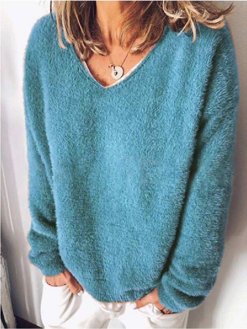 Heidi-Mode | V Hals Pluche Top  Ultiem Comfort