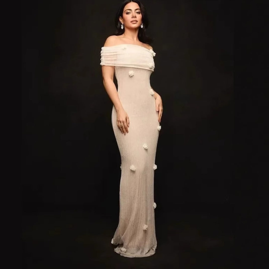 Heidi Mode | Kleid mit Blumenschulter