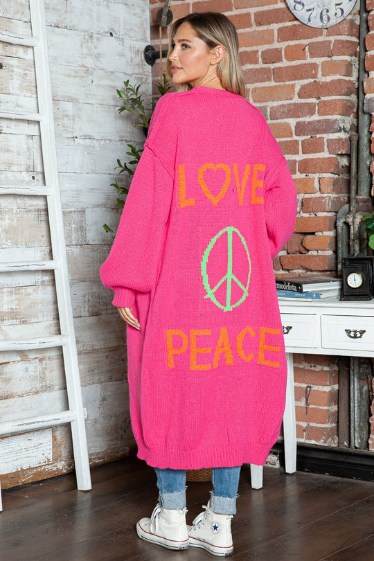 Heidi-Mode | Buchstaben Fall Schulter Lange Ärmel Cardigan