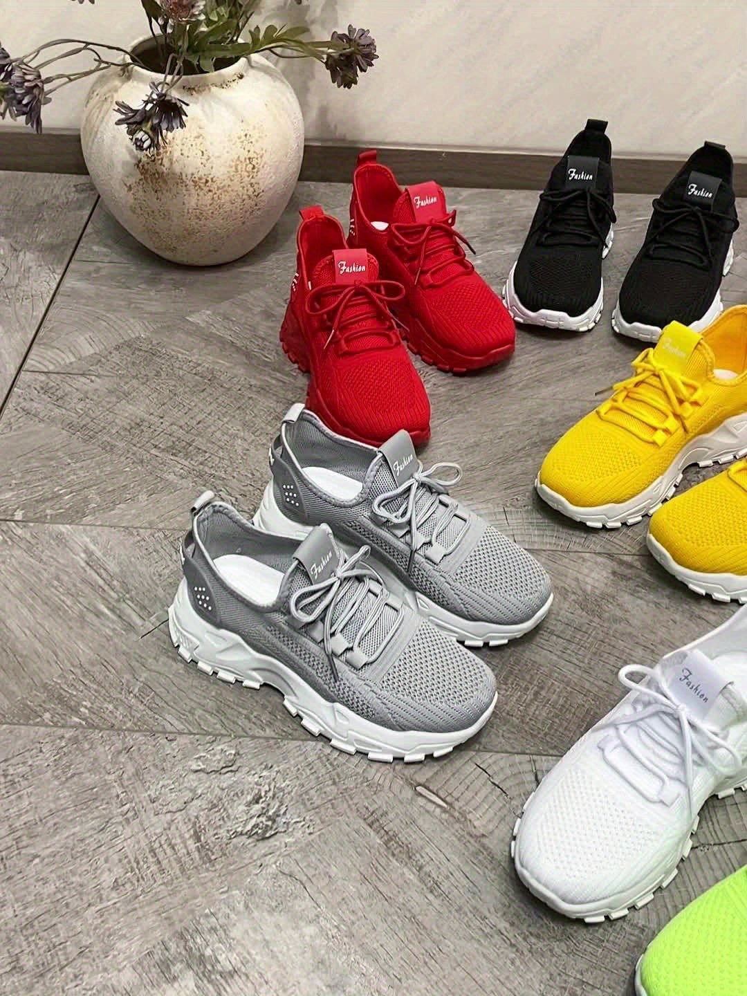 Heidi-Mode | Bequeme Atmungsaktive Knit Sneakers für Damen