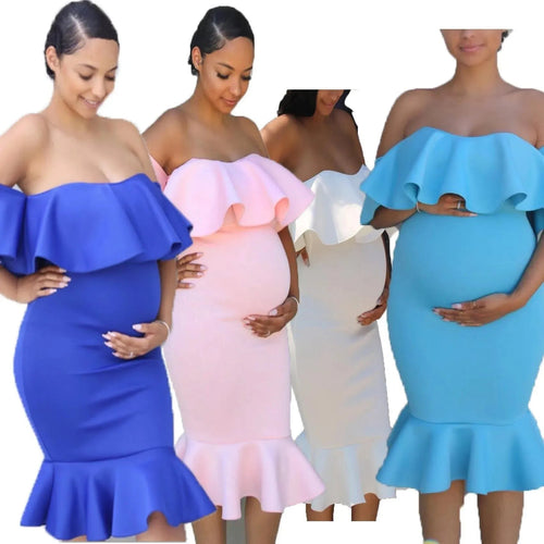 Heidi-Mode | Maternity dress with elastic frills for pregnant women