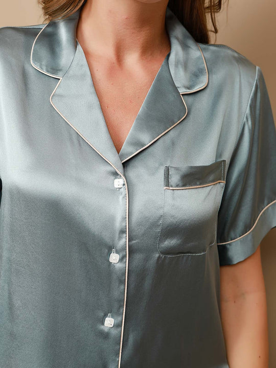 Heidi-Mode | Kurzes Pyjamaset 100% Seide