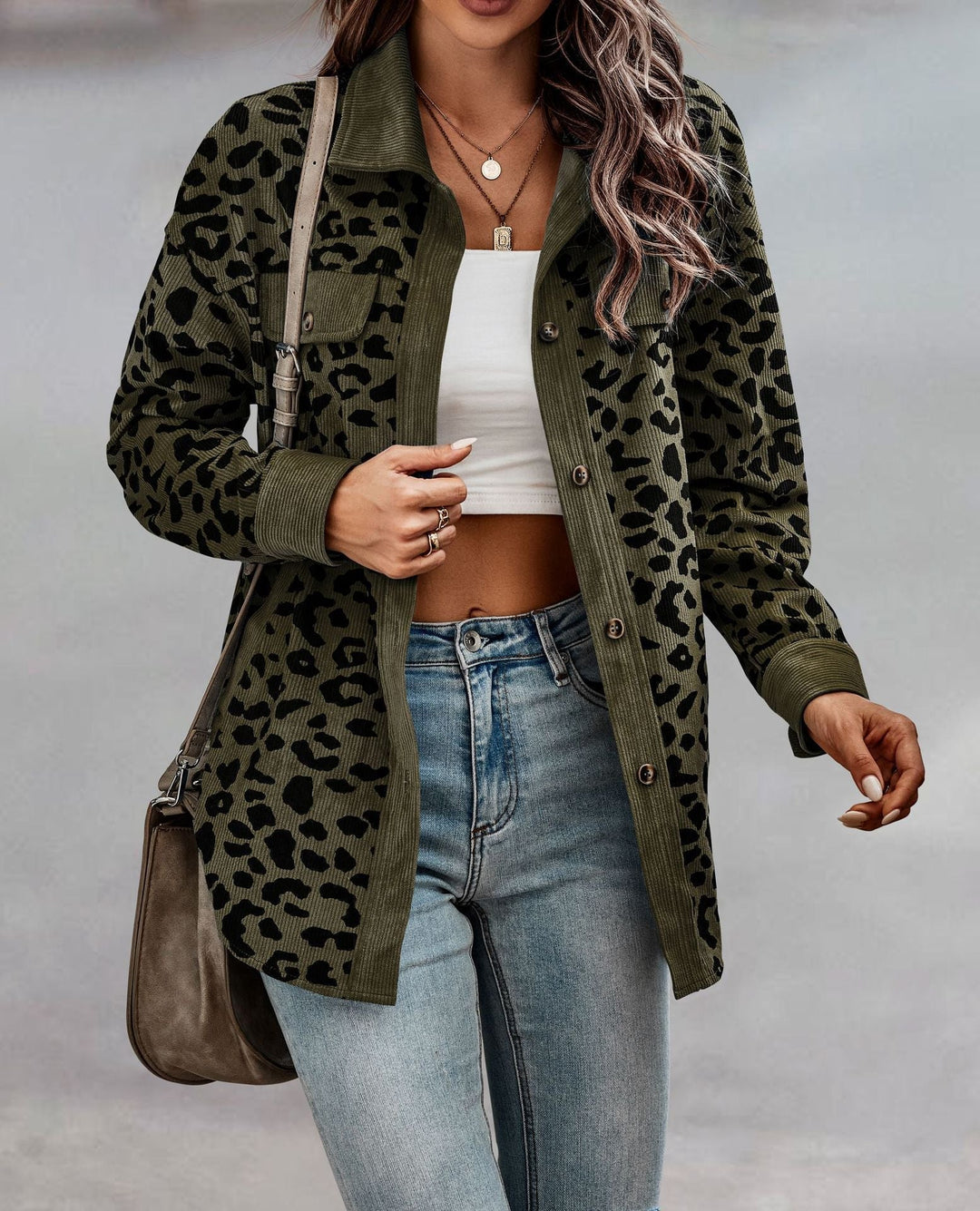 Heidi-Mode | Damen Leopardenmuster Jacke