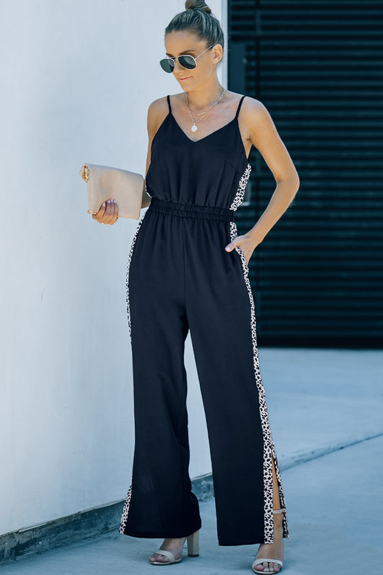 Jumpsuit mit Spaghettiträger und weitem Bein