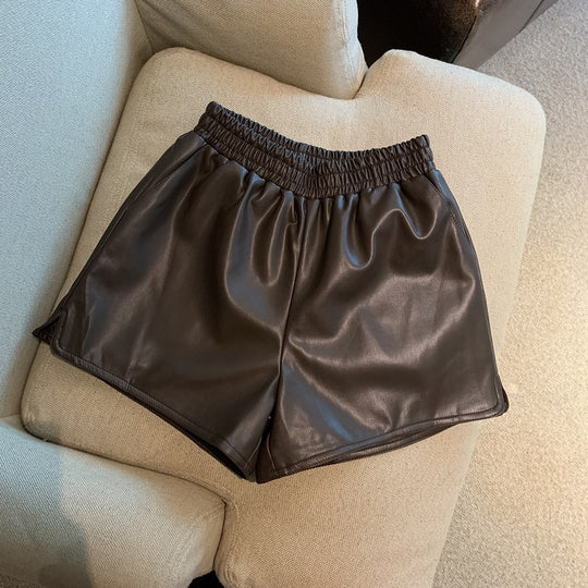 Zaida | Shorts aus Pu-Leder