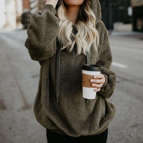 Heidi-Mode | Stijlvolle En Knusse Fluffy Fleece Hoodie Voor Vrouwen