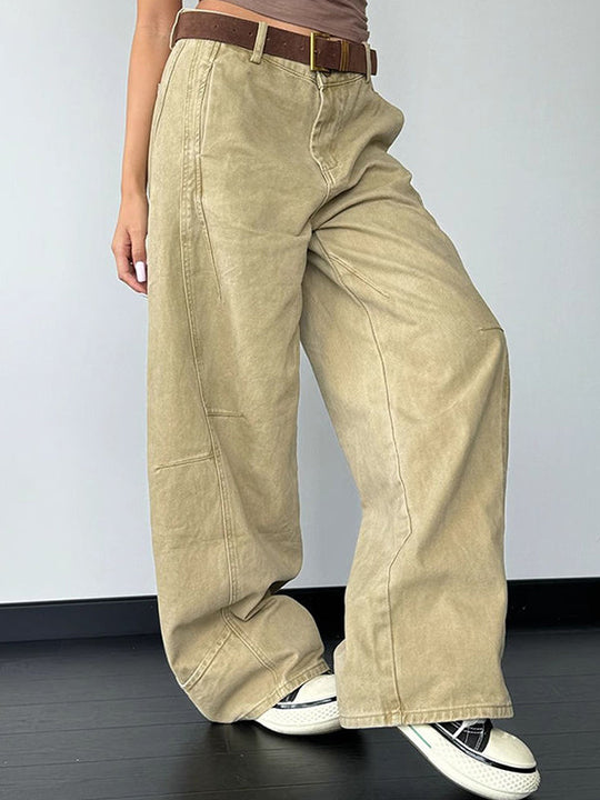 Heidi-Mode | Weinlese Designer Machete Weite Bein Boyfriend Jeans