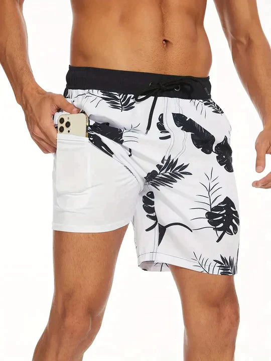 Heidi-Mode | Schwarze Flamingo Aquaflex Badeshorts