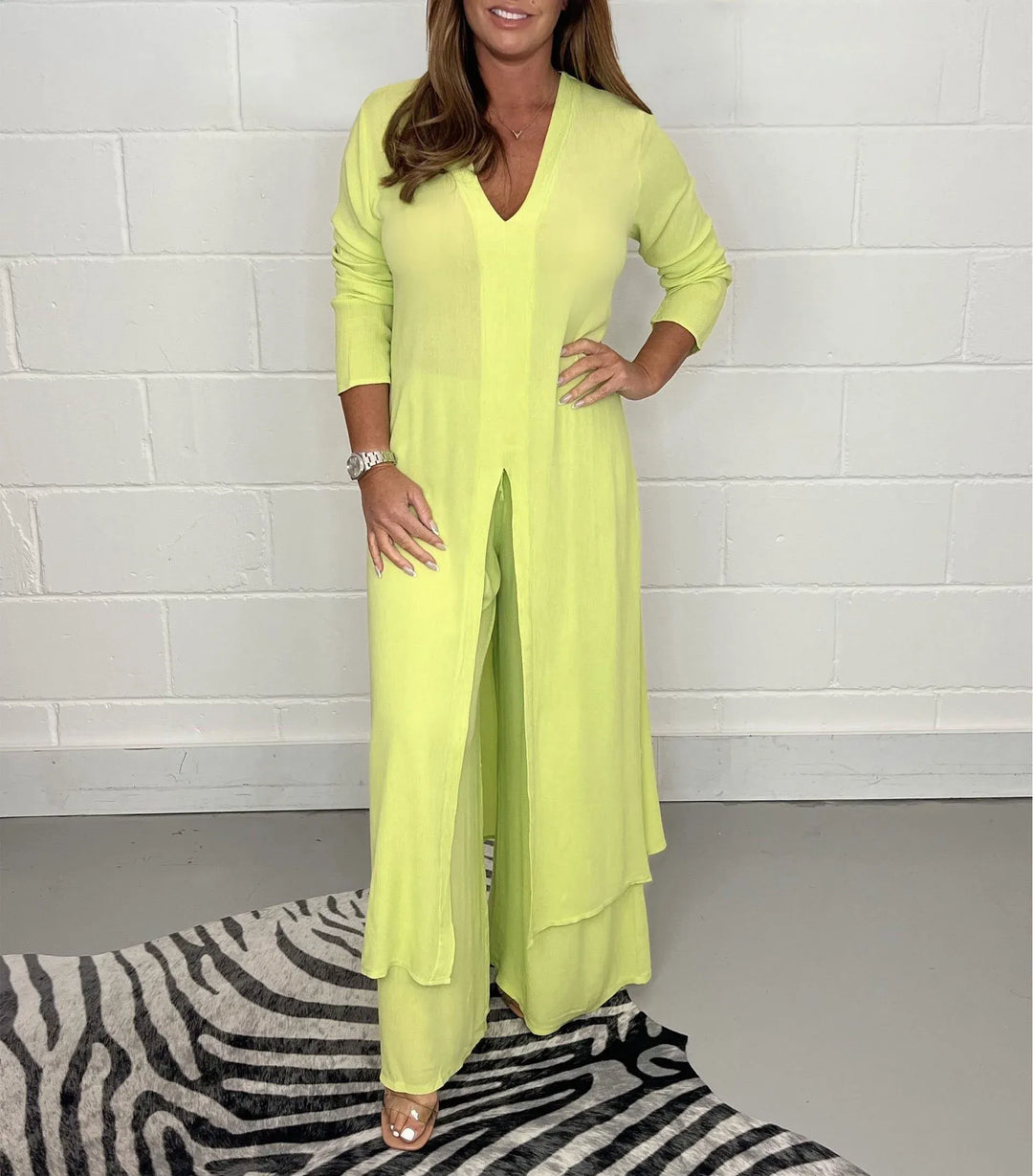 Heidi-Mode | Delige Dik Leinen Set mit Regular Fit
