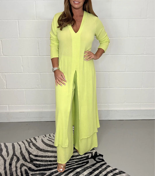Heidi-Mode | Delige Dik Leinen Set mit Regular Fit
