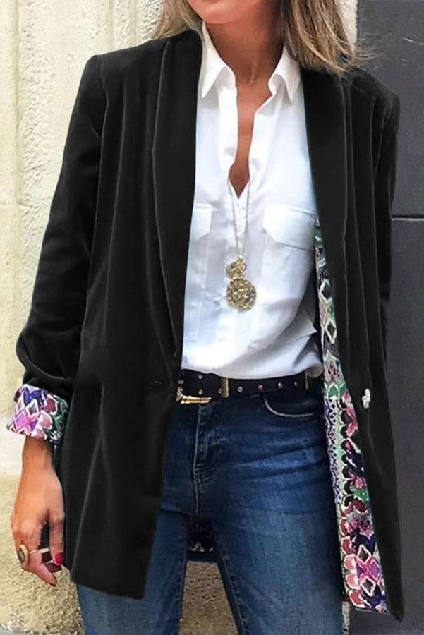 Heidi-Mode | Für Eternity Wende Retro Druck Blazer