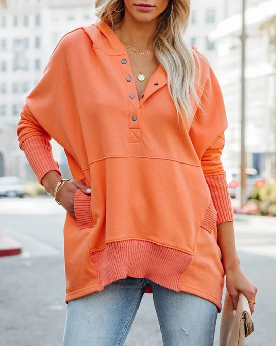 Heidi-Mode | Dames Hoodie Met V Hals