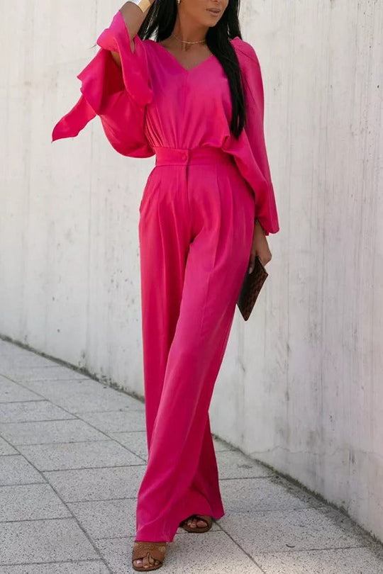 Heidi-Mode | Newport Look Kimono Weitbeinige Hose Anzug