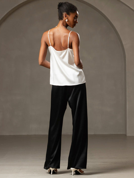 Heidi-Mode | Seide Entspannt Spaghettiträger Camisole Top