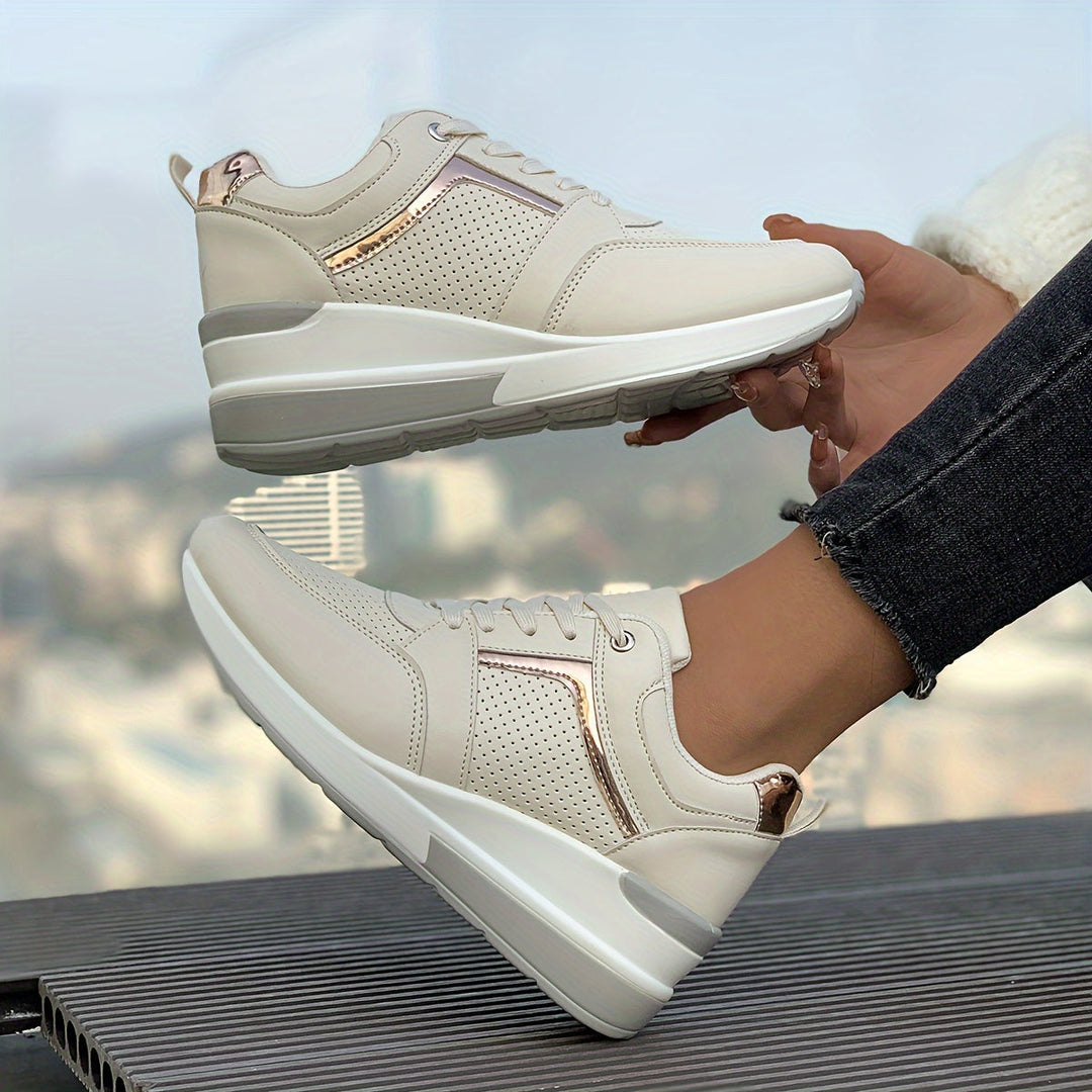 Heidi-Mode | Einfarbige Sneaker Für Damen Ideal Für Den Alltag
