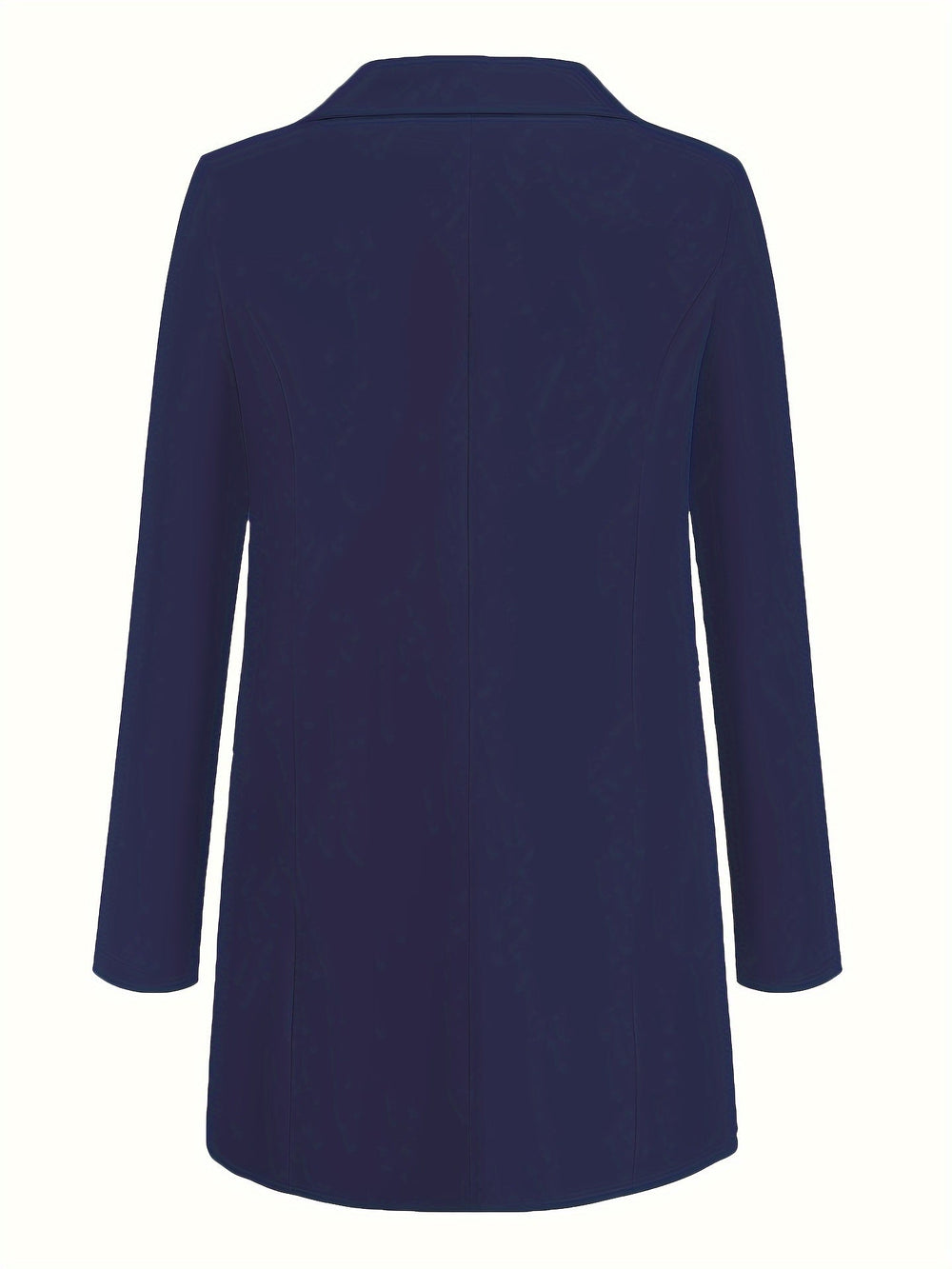 Heidi-Mode | Eleganter Business-Einfarbiger Lange Blazer mit Reversideal für alle Jahreszeiten